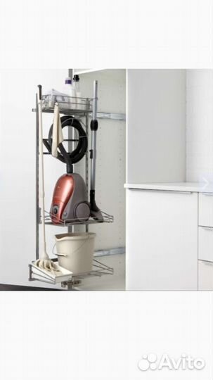 Ящик утруста икеа для пылесоса и предметов уборки