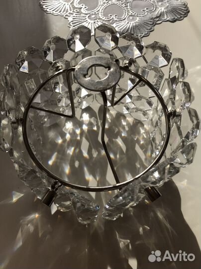 Хрустальное бра СССР, советский винтаж