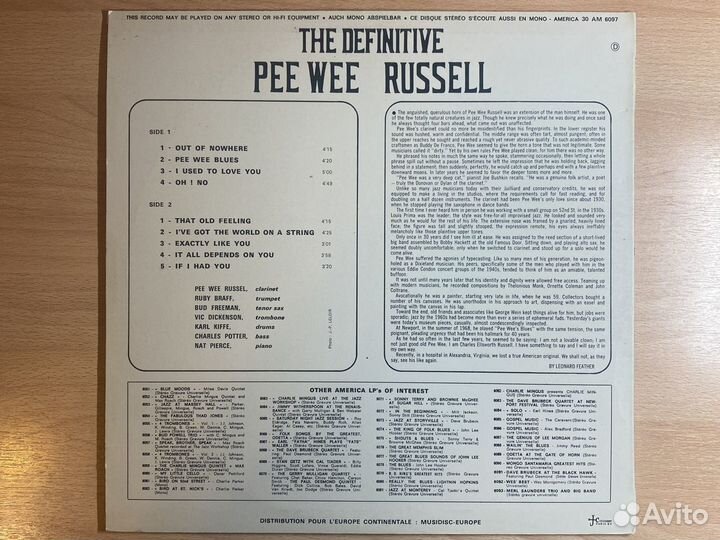 LP The Definitive Pee Wee Russell