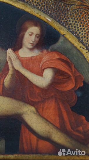 Картина.Антиквариат.Живопись,масло на доске,Оригин