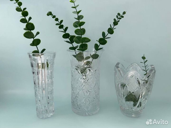 Ваза для цветов хрустальная СССР