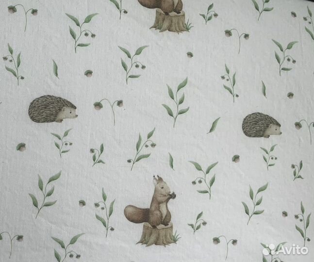 Бортики детской кроватки белки ежики Little you