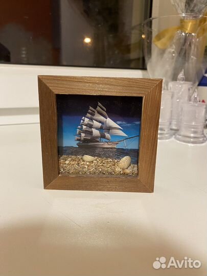 Картина магнит “Парусник»