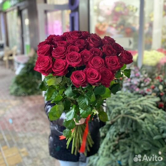 101 роза 51 роза Цветы