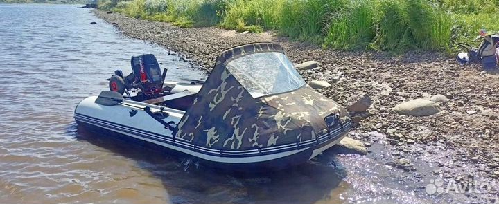 Лодка Пвх Ривьера 3200 с тентом и колесами