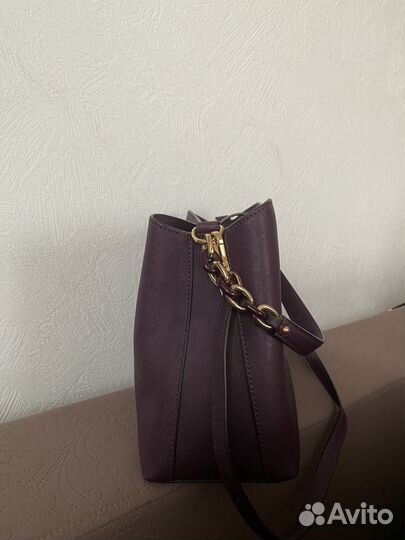 Сумка michael kors натуральная бордовая фиолетовая
