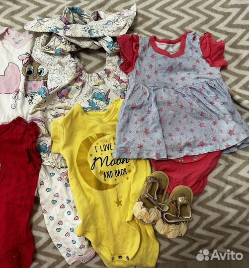Вещи пакетом для девочки 62 68 74 80