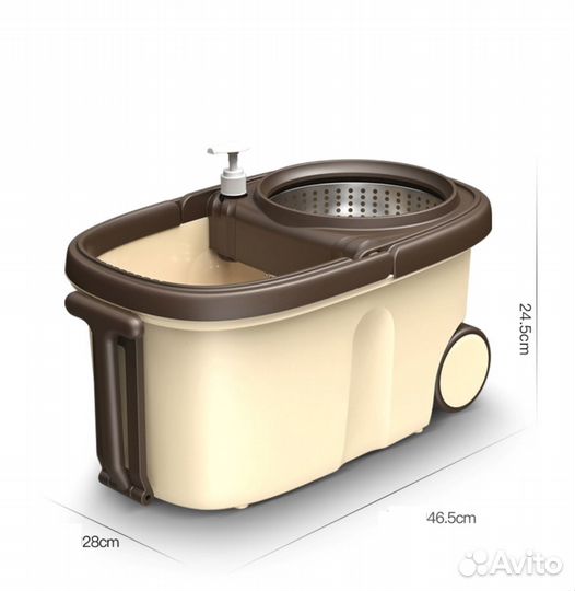 Ведро-швабра с ручкой и колесами