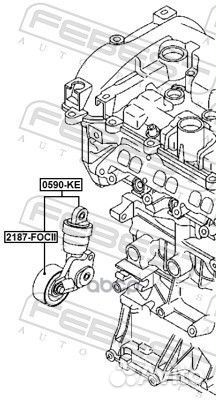 Натяжитель ремня 0590-KE Febest