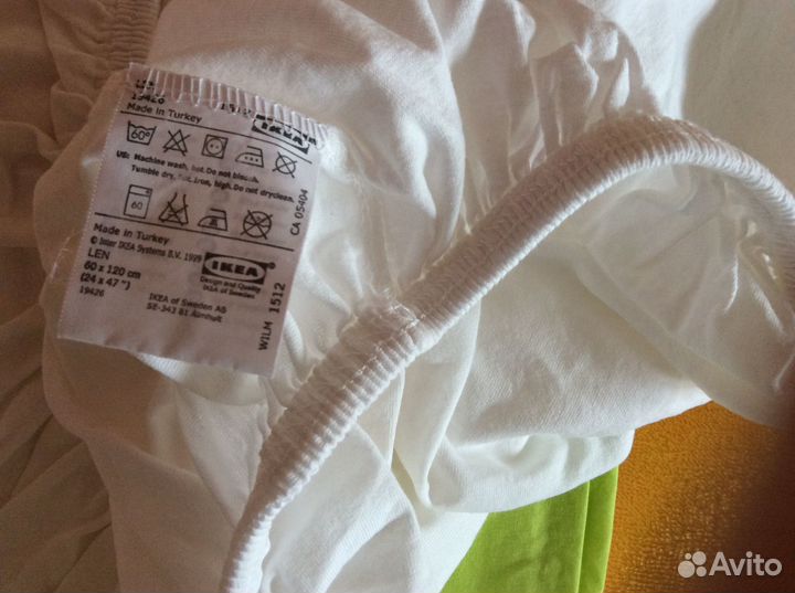 Новая простынь на резинке 120 60 IKEA. Наволочка