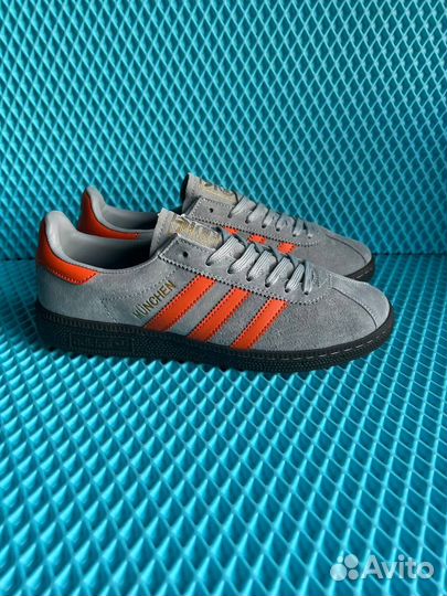 Кроссовки мужские adidas munchen grey orange