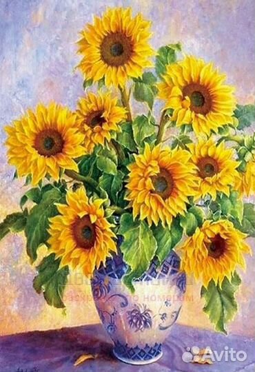 Алмазная мозаика 20x30 Букет декоративных подсолну