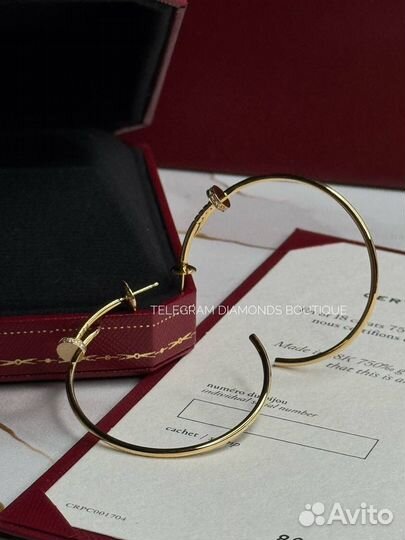 Серьги Cartier Juste Un Clou желтое золото 750