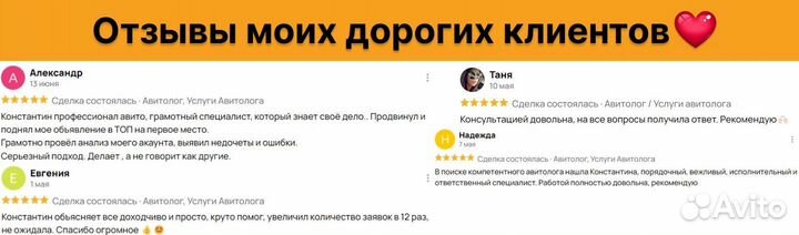 Авитолог, Услуги Авитолога