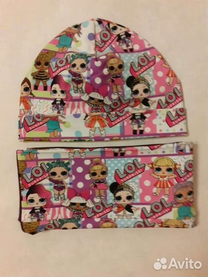 Комплект шапка и снуд для девочки