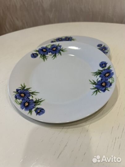 Тарелки столовые 19см с рисунком Цветы 2 штуки