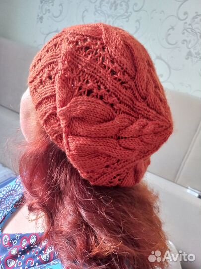 Вязаные шерстяные шапки, ручная работа