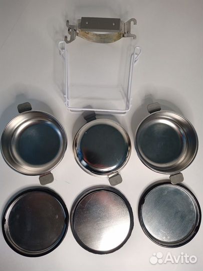 Судки на 3 блюда. Контейнеры из стали