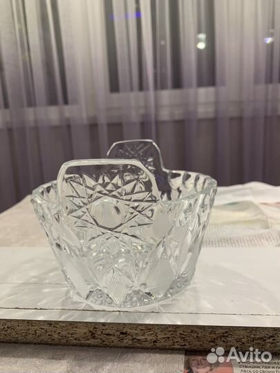 Хрустальная ваза, салатник СССР, новая