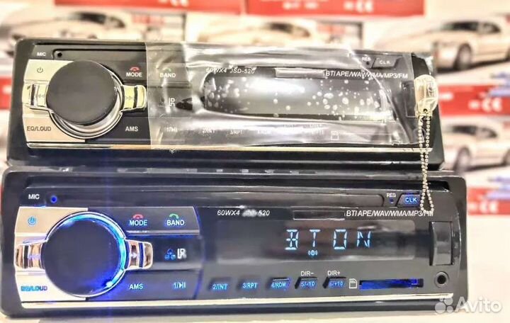 Новая магнитола с Bluetooth 4х60w звук хороший