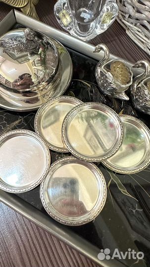 Подставки под стаканы серебрение
