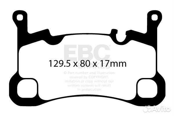 Колодки Зад Porsche Cayenne 9Y EBC DP42380R