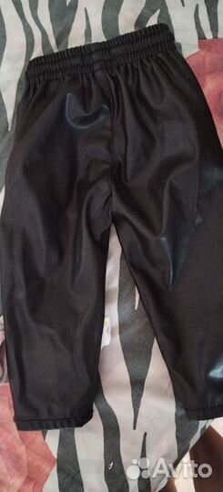 Кожаные брюки zara