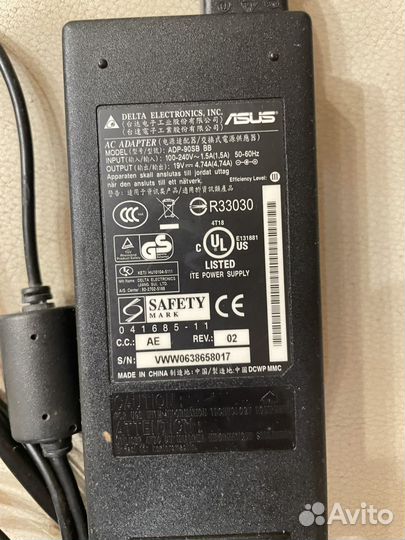 Блок питания 90W для ноутбука Asus ADP-90SB
