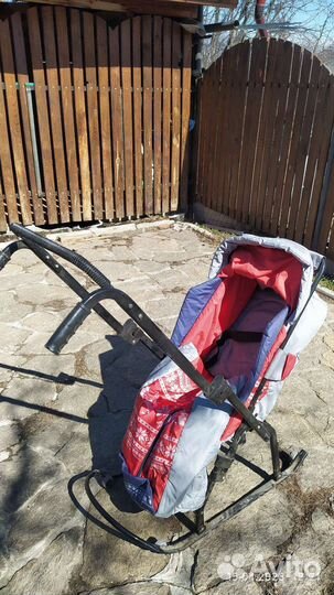 Детские санки коляска бу
