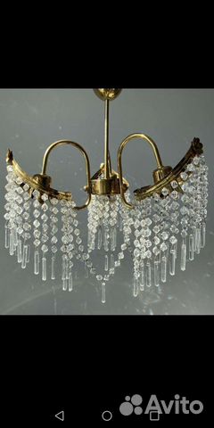 Люстра, бра из горного хрусталя СССР. Винтаж