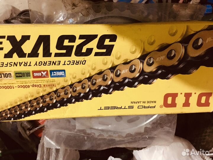 Комплект :Цепь did 525 со звёздами