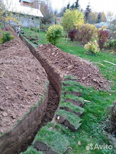 Капаем траншей ручной
