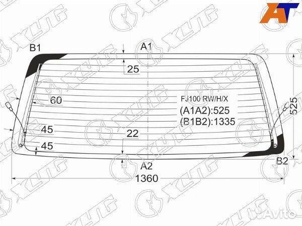 Стекло заднее lexus LX470