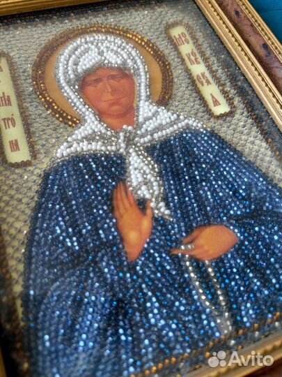 Иконы вышитые бисером ключница