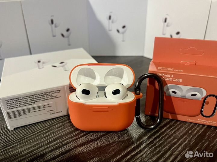 Новые Airpods 3 2024+ чехол+ бесплатная авитодоста