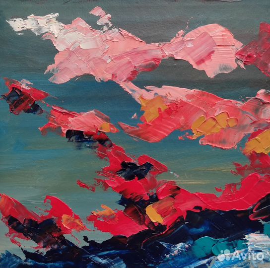 Картина 15*15 облака