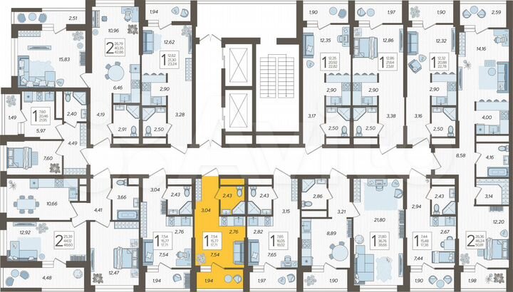 Квартира-студия, 17,7 м², 9/19 эт.