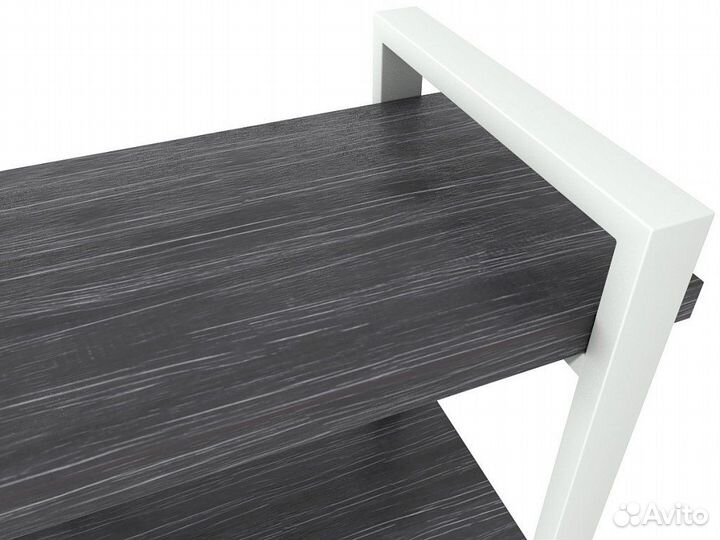 Тумба под тв Айсберг Лофт 120 белый/северное дерев