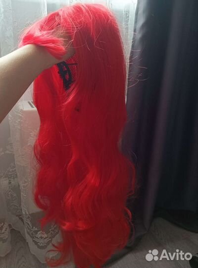 Парик красный для косплея