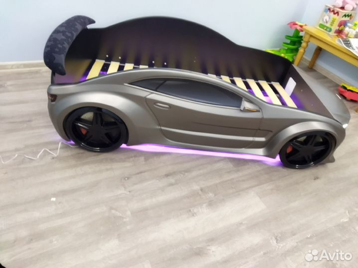 Кровать машинка с высоким бортом