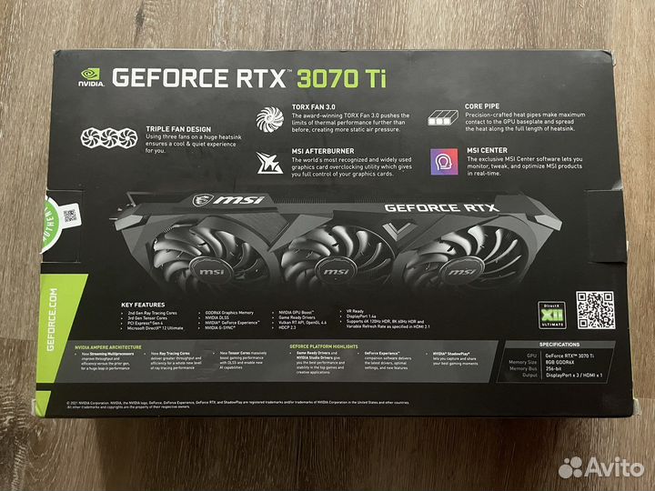 Rtx 3070ti msi ventus (новая)