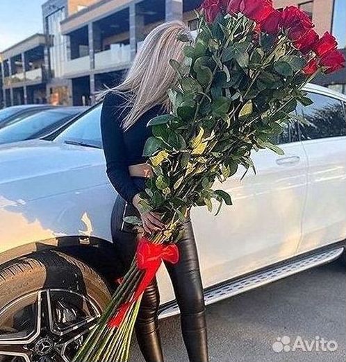 Розы Эквадор Метровые 100 см доставка Москва