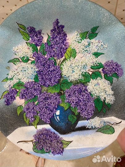 Тарелка декоративная Сирень