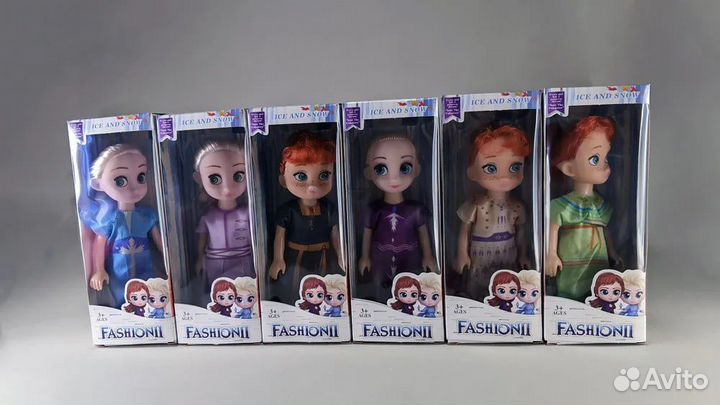 Набор кукол холодное сердце Эльза 15 см, 6 шт