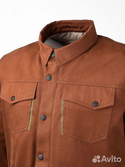 Моторубашка, мотокуртка Starks room biker, кирпичн