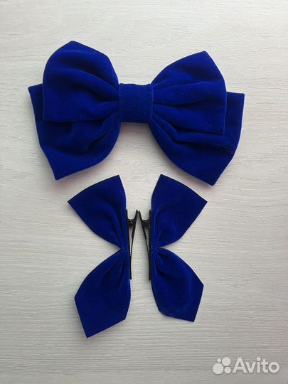 Набор бархатных бантов на заколках