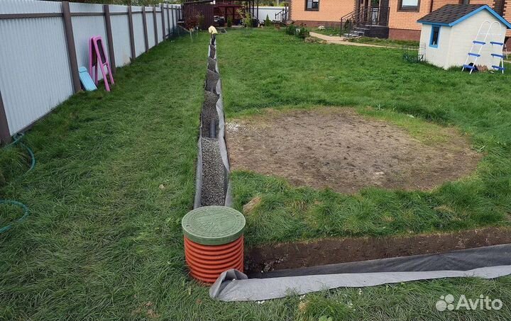 Дренаж участка ливневка водоотведение