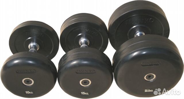 Гантельный ряд обрезиненный Johns 75074/42,5-50 (4