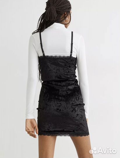 Платье H&M бархатное