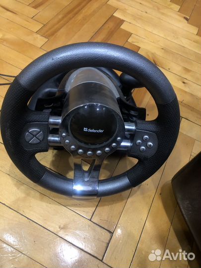 Игровой руль с педалями для пк